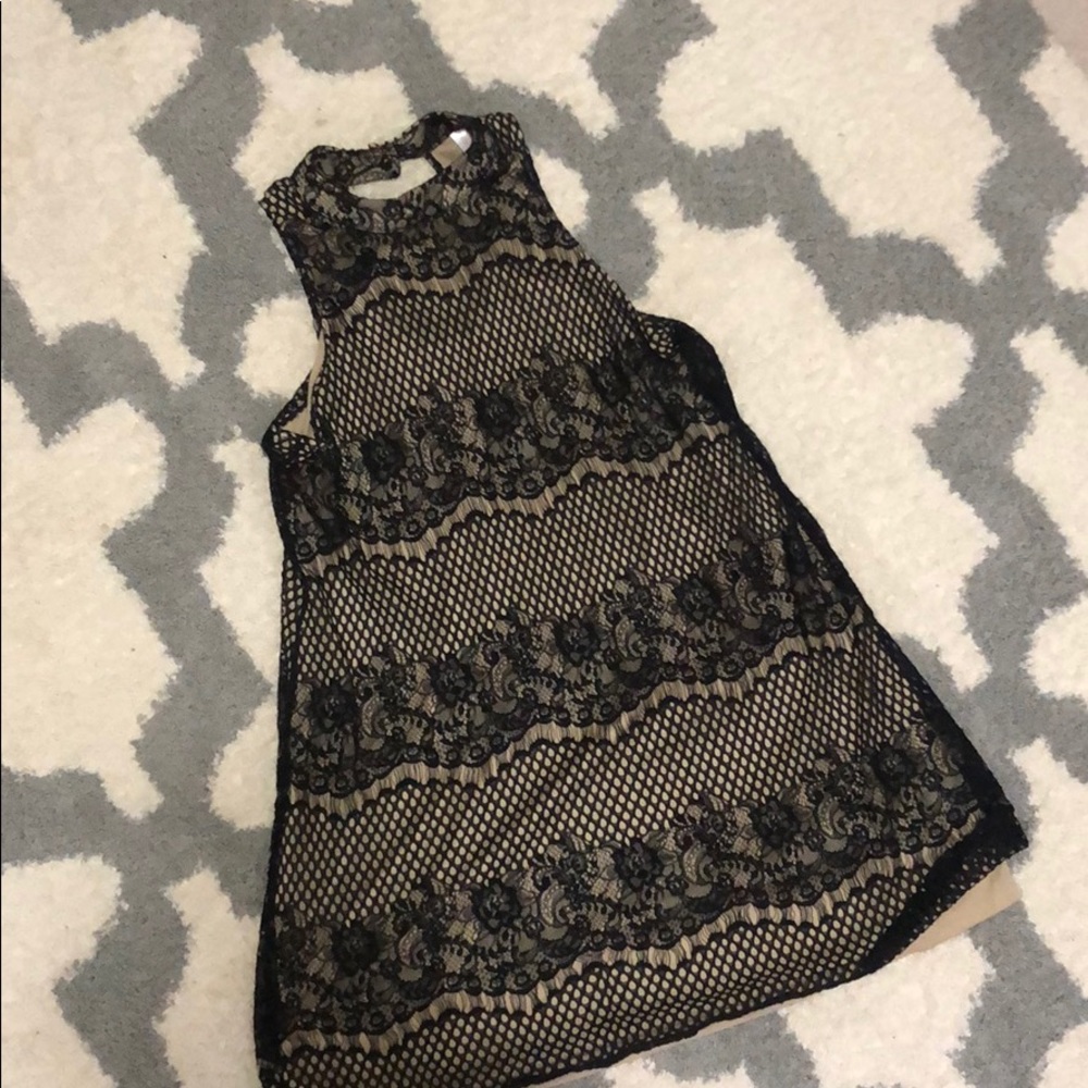 Lace overlay dress